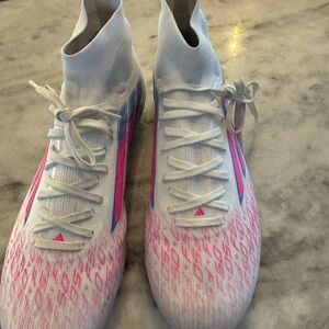 adidas White and Pink Athletic Shoes